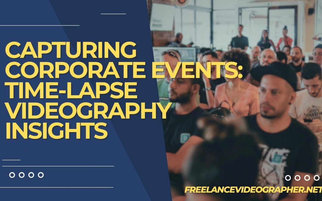 Image of an corporate event and words that say Capturing Corporate Events: Time-Lapse Videography Insights